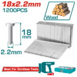 TOTAL ΚΑΡΦΙΑ ΓΙΑ ΣΚΥΡΟΔΕΜΑ 18mm / 1200 ΤΕΜ ΓΙΑ TCST3805 (TAC12018)