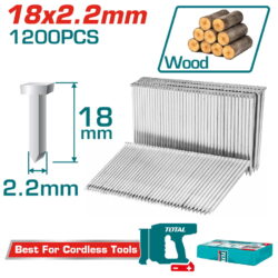 TOTAL ΚΑΡΦΙΑ ΓΙΑ ΣΚΥΡΟΔΕΜΑ 18mm / 1200 ΤΕΜ ΓΙΑ TCST3805 (TAC12018)