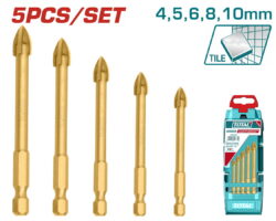 TOTAL ΣΕΤ ΤΡΥΠΑΝΙΑ ΓΥΑΛΙΟΥ 5ΤΕΜ (TACSD7256)