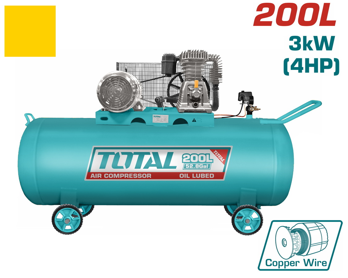 TC1402002 TOTAL ΕΠΑΓΓ. ΑΕΡΟΣΥΜΠΙΕΣΤΗΣ ΙΜΑΝΤΑ 3kW / 4HP / 200Lit (TC1402002)