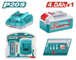 TOTAL ΕΠΑΓΓ. ΣΕΤ 1τεμ ΜΠΑΤ. TFBLI2002 Li-ion 20V/4Ah + 1τεμ ΦΟΡΤΙΣΤΗΣ TFCLI2001E (TFBCPK1012E)