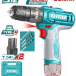 TOTAL ΔΡΑΠ/ΒΙΔΟ ΚΡΟΥΣΤΙΚΟ ΜΠΑΤ. Li-ion 12V / 1.5Ah / 20Nm / 2 ΜΠΑΤ Type-C (TIDLI12206E)