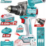 TOTAL ΕΠΑΓΓ. ΔΡΑΠ/ΒΙΔΟ ΚΡΟΥΣΤΙΚΟ ΜΠΑΤ. Li-ion 20V / 5Ah / 166Nm / 2 ΜΠΑΤ BL Motor (TIDLI201668E)