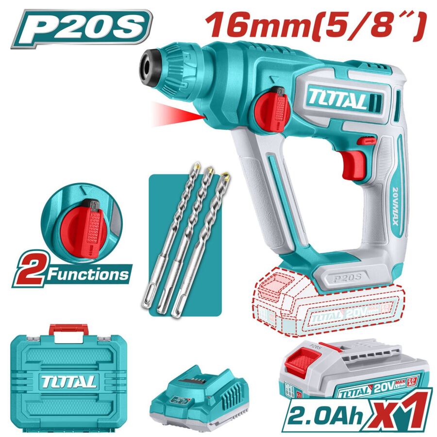 TRHLI201681E TOTAL ΠΝΕΥΜΑΤΙΚΟ ΠΙΣΤΟΛΕΤΟ ΜΠΑΤ. Li-ion 20V / 2Ah / 1 ΜΠΑΤ (TRHLI201681E)