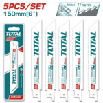 TOTAL ΛΑΜΑ ΣΠΑΘΟΣΕΓΑΣ ΜΕΤΑΛΛΟΥ 150mm 5ΤΕΜ (TRSB922EF)