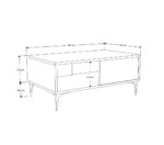 Τραπέζι σαλονιού Orta Sehra Vision 2090 90x54x40,6 εκ., All4home - Image 5