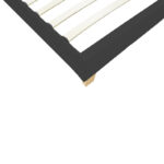 Κρεβάτι Nevil pakoworld ύφασμα ανθρακί με ξύλινο πόδι σε φυσική απόχρωση 90x190εκ - Image 4