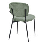 Καρέκλα Cathair pakoworld μπουκλέ ύφασμα σε λαδί απόχρωση με μαύρα μεταλλικά πόδια 48x53x82εκ - Image 2