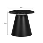 Βοηθητικά τραπέζια Fabrin Inart μαύρο μαρμάρου sintered stone-μαύρο μέταλλο - Image 10