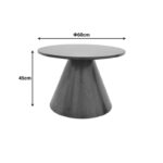 Τραπέζι σαλονιού Donda pakoworld mdf-μέταλλο σε καρυδί απόχρωση Φ60x46εκ - Image 3