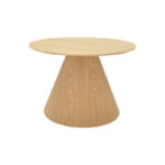 Τραπέζι σαλονιού Donda pakoworld mdf-μέταλλο σε sonoma απόχρωση Φ60x46εκ