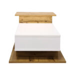 Τραπέζι σαλονιού Nuvele pakoworld sonoma-λευκό 90x50x35εκ - Image 5