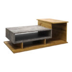 Τραπέζι σαλονιού Nuvele pakoworld γκρι-sonoma 90x50x35εκ - Image 2