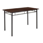 Τραπεζαρία Roza pakoworld σετ 5τμχ χρώμα σκούρο καρυδί - πόδια μαύρο ματ 120x70x75εκ - Image 4