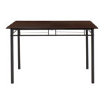 Τραπεζαρία Roza pakoworld σετ 5τμχ χρώμα σκούρο καρυδί - πόδια μαύρο ματ 120x70x75εκ - Image 5