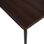 Τραπεζαρία Roza pakoworld σετ 5τμχ χρώμα σκούρο καρυδί - πόδια μαύρο ματ 120x70x75εκ - Image 6