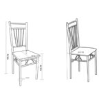 Τραπεζαρία Roza pakoworld σετ 5τμχ χρώμα σκούρο καρυδί - πόδια μαύρο ματ 120x70x75εκ - Image 10