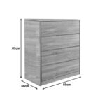 Συρταριέρα Kuanger pakoworld mdf σε λευκή απόχρωση 80x40x89εκ - Image 3