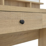 Τουαλέτα κρεβατοκάμαρας Cenzo pakoworld σε φυσική με μαύρη απόχρωση 80x40x155εκ - Image 5