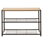 Παπουτσοθήκη Ramon pakoworld 6 ζευγών φυσικό-μαύρο 63x30x43εκ - Image 3