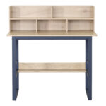 Γραφείο εργασίας Biuro pakoworld oak- μαύρο μέταλλο 120x60x103εκ - Image 2