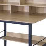 Γραφείο εργασίας Biuro pakoworld oak- μαύρο μέταλλο 120x60x103εκ - Image 3