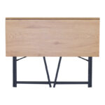 Γραφείο εργασίας Siklo pakoworld πτυσσόμενο oak- μαύρο μέταλλο 100x46x75.5εκ - Image 4