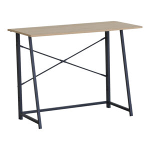 Γραφείο εργασίας Siklo pakoworld πτυσσόμενο oak- μαύρο μέταλλο 100x46x75.5εκ