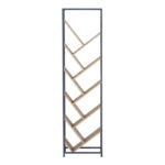 Βιβλιοθήκη Orunta pakoworld oak- μαύρο μέταλλο 40x26.5x150εκ - Image 2