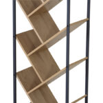 Βιβλιοθήκη Orunta pakoworld oak- μαύρο μέταλλο 40x26.5x150εκ - Image 3