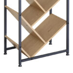 Βιβλιοθήκη Orunta pakoworld oak- μαύρο μέταλλο 40x26.5x150εκ - Image 4