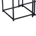 Τραπέζια σαλονιού Masuta pakoworld 2τεμ. mdf μαυρο με εφε μαρμάρου- μαύρο μέταλλο - Image 4