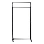 Κρεμάστρα δαπέδου Ganco pakoworld μαύρο μέταλλο 74.5x39x157εκ - Image 2