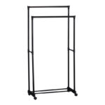 Κρεμάστρα δαπέδου Ganco pakoworld μαύρο μέταλλο 74.5x39x157εκ