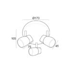 NETTO ΦΩΤΙΣΤΙΚΟ ΟΡΟΦΗΣ ΜΠΡΟΝΖΕ ΜΕΤΑΛΛΙΚΟ ΣΥΜΒΑΤΙΚΟ 3ΧGU9 IP20 Φ170Χ105mm - Image 2