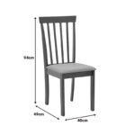 Καρέκλα Houston pakoworld rubberwood σε καρυδί απόχρωση 40x49x94εκ - Image 8