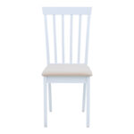 Καρέκλα Houston pakoworld rubberwood σε λευκή απόχρωση 40x49x94εκ - Image 4