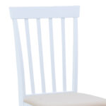 Καρέκλα Houston pakoworld rubberwood σε λευκή απόχρωση 40x49x94εκ - Image 6