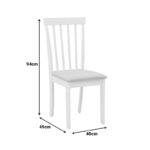 Καρέκλα Houston pakoworld rubberwood σε λευκή απόχρωση 40x49x94εκ - Image 8