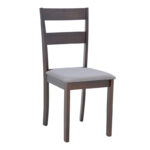 Καρέκλα Dallan pakoworld rubberwood σε καρυδί απόχρωση 40x47.5x89εκ