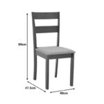 Καρέκλα Dallan pakoworld rubberwood σε καρυδί απόχρωση 40x47.5x89εκ - Image 8