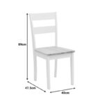 Καρέκλα York pakoworld σε λευκή-φυσική απόχρωση 39.5x47.5x89εκ - Image 8