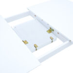 Tραπεζαρία επεκτεινόμενη Mabor-Houston pakoworld ξύλο σε λευκή απόχρωση 120-150x80x73,8εκ - Image 7