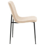 Καρέκλα Gratify pakoworld ύφασμα εκρού-πόδι μαύρο - Image 3