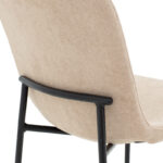 Καρέκλα Gratify pakoworld ύφασμα εκρού-πόδι μαύρο - Image 7