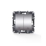 PRIME ΔΙΑΚΟΠΤΗΣ ΡΟΛΩΝ ΜΕ ΚΛΙΠ ΠΛΑΣΤΙΚΟΣ MAT ΑΛΟΥΜΙΝΙΟ 2P 10AX 250VAC IP20