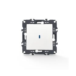 PRIME ΔΙΑΚΟΠΤΗΣ ΑΛΕΡΕΤΟΥΡ & LED ΛΥΧΝΙΑ ΕΛΕΓΧΟΥ ΜΕ ΚΛΙΠ ΠΛΑΣΤΙΚΟΣ ΛΕΥΚΟΣ 1P 10AX 250VAC IP20