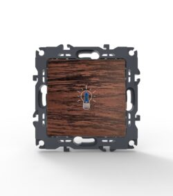 PRIME ΜΠΟΥΤΟΝ ΚΛΙΜΑΚΟΣΤΑΣΙΟΥ & LED ΛΥΧΝΙΑ ΜΕ ΚΛΙΠ ΠΛΑΣΤΙΚΟ ΧΡΩΜΑ ΞΥΛΟΥ 1P 10A 250VAC IP20