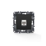 PRIME ΠΡΙΖΑ ΔΙΚΤΥΟΥ MAT ΑΝΘΡΑΚΙ ΜΕ ΒΥΣΜΑ 1XRJ45 CAT6 UTP IP20