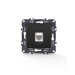 PRIME ΠΡΙΖΑ ΔΙΚΤΥΟΥ MAT ΑΝΘΡΑΚΙ ΜΕ ΒΥΣΜΑ 1XRJ45 CAT6 UTP IP20